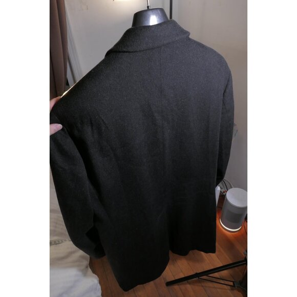 Pierre Cardin Black Cashmere Wool Trench Coat (Size 52R) - Picture 10 of 13